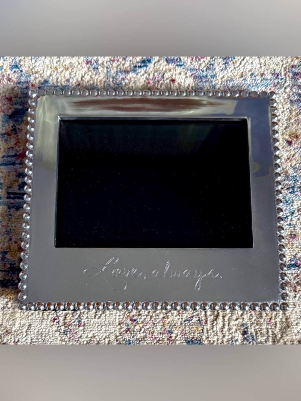 🖼️ Mariposa silver 5x7 picture frame.